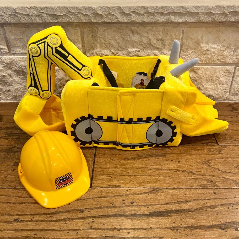 Same Day Shipping NWT Excavator Construction Worker Yellow Halloween Costume